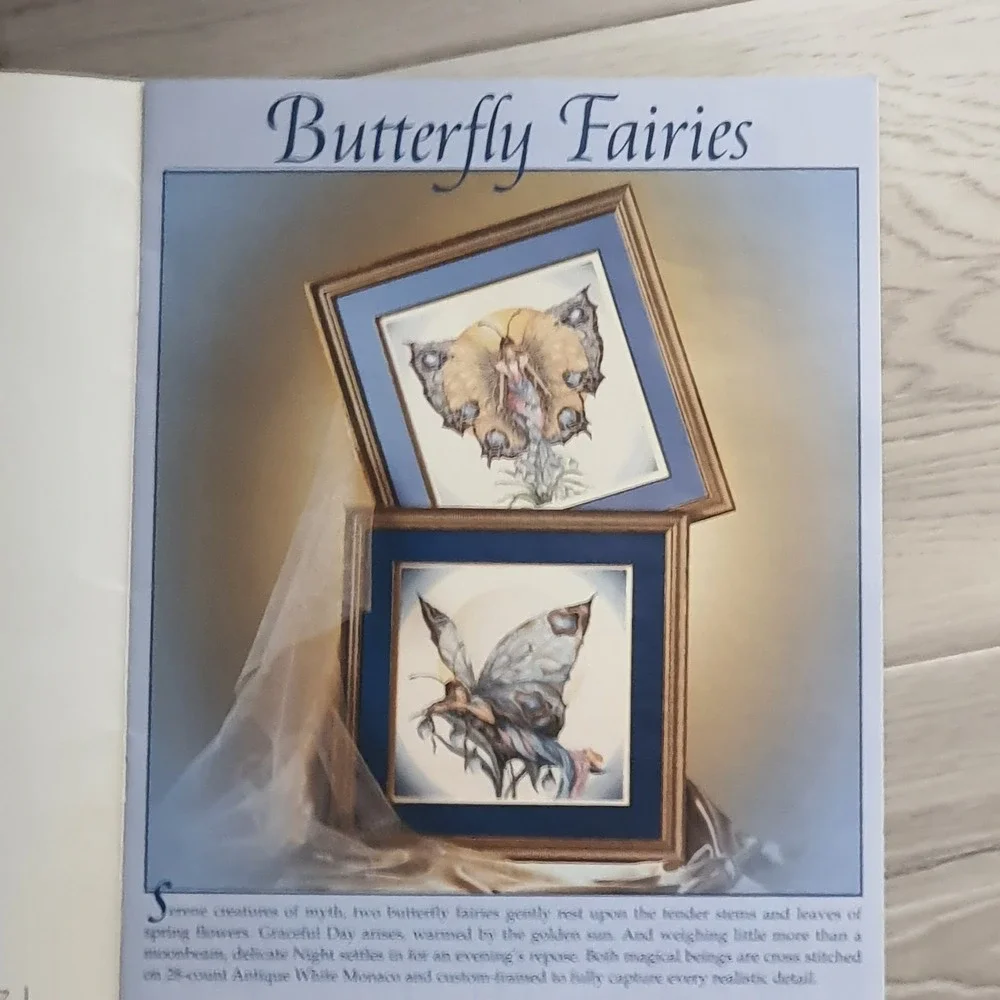 Lanarte Leisure Arts Butterfly Fairies Cross Stitch Pattern Leaflet 3698‎ 2004